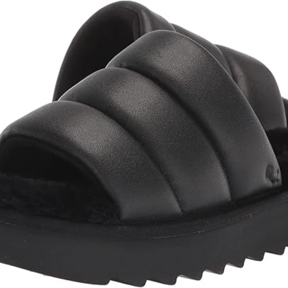 Ugg Koolaburra Black Faux-Fur Foam Cushion Slides/Sandals - Size 8 - Picture 8 of 8
